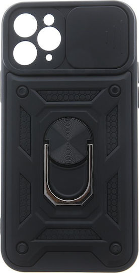 TelForceOne Defender Slide Back Cover Plastic / Silicone Black (Motorola Moto G15, TFO)