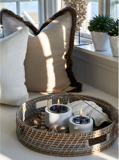 Tenderflame Desktop Bioethanol Fireplace Indoor Outdoor White