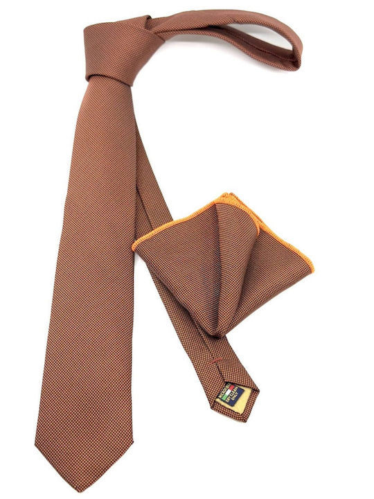 Legend Accessories Set de Cravată pentru Bărbați Tipărit în Culorea Portocaliu
