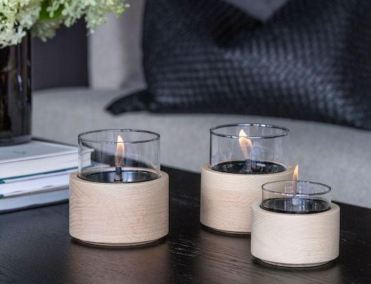 Tenderflame Desktop Bioethanol Fireplace Indoor Outdoor Beige 12x12.5cm