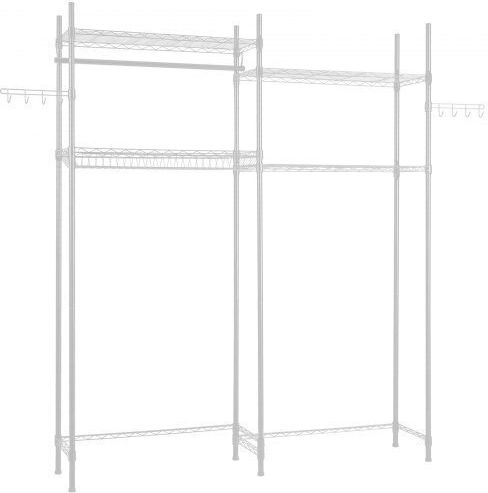 Vevor An der Wand montiert Badezimmerregal Metallisch Weiß