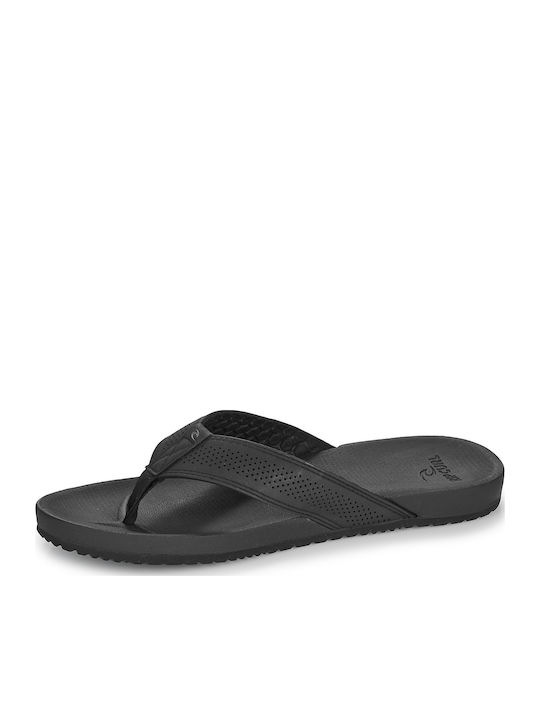 Open Toe Men's Flip Flops Black