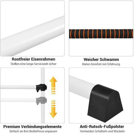Adjustable Ballet Barre 123 X 71 X 119cm Costway Sp37449sv