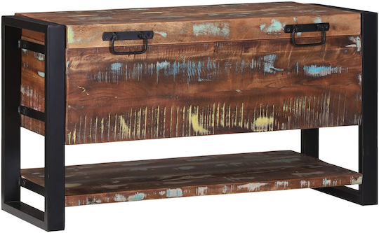 vidaXL Wooden Storage Box with Lid Brown 80x35x45cm 1pcs