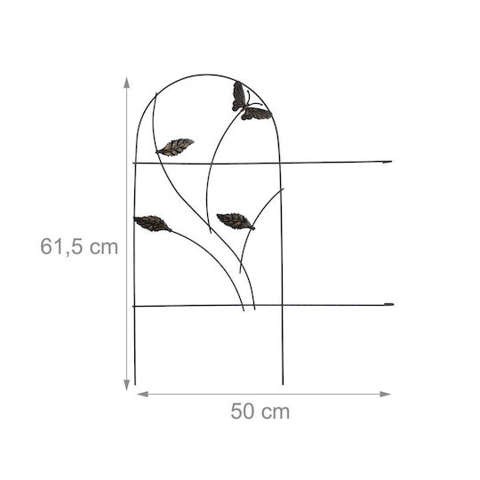 Țepușe decorative pentru grădină 5 bucăți din oțel 61,5 x 250 x 0,4 cm