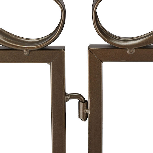 Gard Garden Decorativ 3 Piese Din Metal 98 X 190.5 X 2.5 Cm Bronz