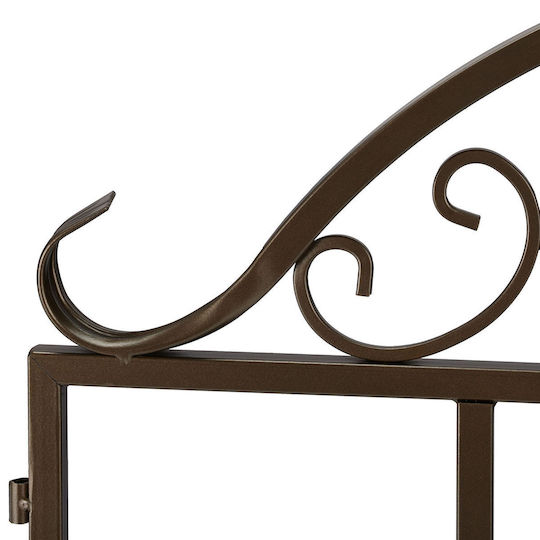 Gard Garden Decorativ 3 Piese Din Metal 98 X 190.5 X 2.5 Cm Bronz