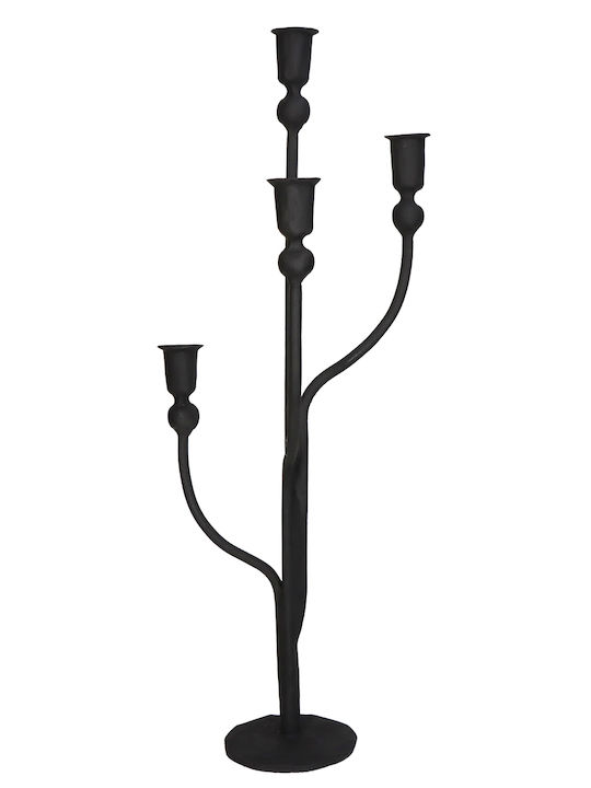 Kersten Candle Holder Metal in Black Color 18x55x18cm 1pcs