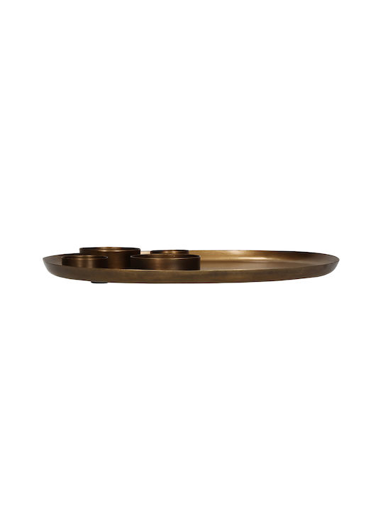 Kersten Candle Holder suitable for Tealights Metal in Bronze Color 28x2x24cm 1pcs