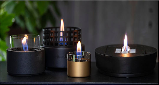 Tenderflame Laterne Glas Schwarz 13x17.5cm 1Stück