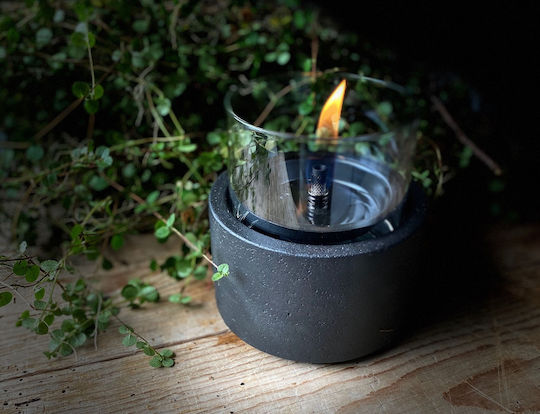 Tenderflame Laterne Glas Schwarz 13x17.5cm 1Stück