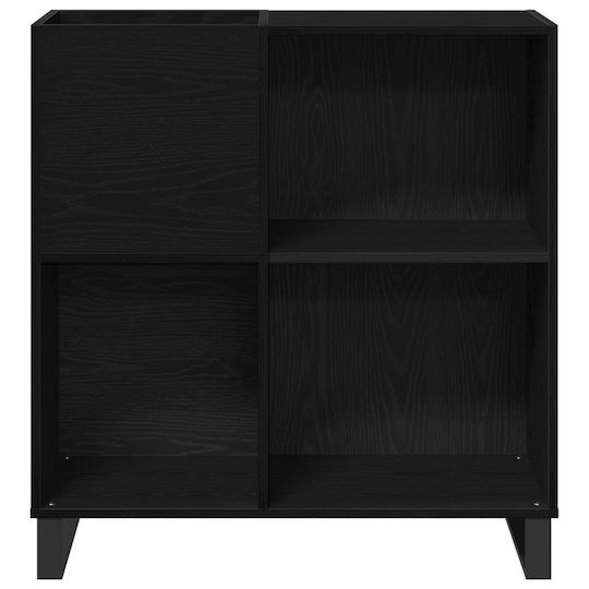 Vidaxl Record Cabinet Black Beech 84.5 x 38 x 90 cm Engineered Wood