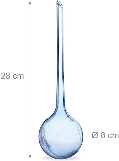 Set 6 Plant Watering Distributors Blue Clear Size 28 Cm Relaxdays