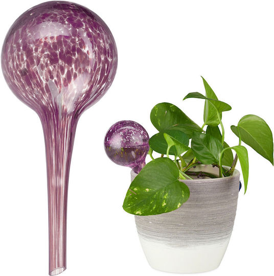 Set 2 Distribuitoare de Apă pentru Plante Negru Transparent Dimensiune 15 Cm Relaxdays