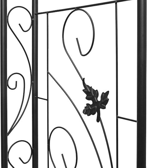 Arcadă Metalică pentru Grădină Flori Cățărătoare Negru 226 X 144 X 36.5 Cm Relaxdays