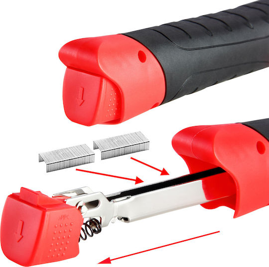 Capsator cu Ciocan Profesional Manual de Construcție 0,9 Kg Capse 6 8 10 12 14 Cm Monzana