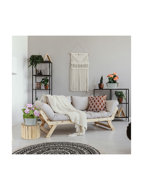 Set 2 Ghivece Decorative cu Mâner Argintiu Maro