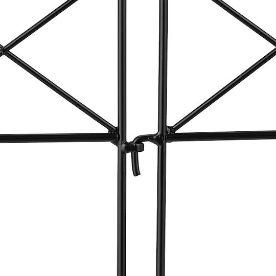 Set 4 Borduri Decorative Metalice pentru Grădină Flori 40 X 54.5 X 1 Cm Negru