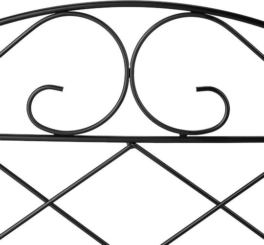 Set 4 Borduri Decorative Metalice pentru Grădină Flori 40 X 54.5 X 1 Cm Negru