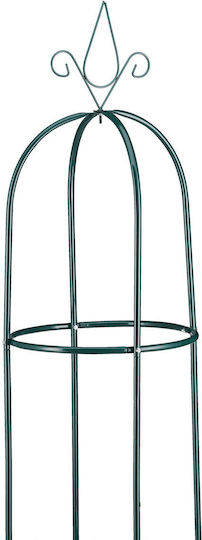 Garden Flower Support Obelisk 200 X 40 Cm Dark Green Relaxdays