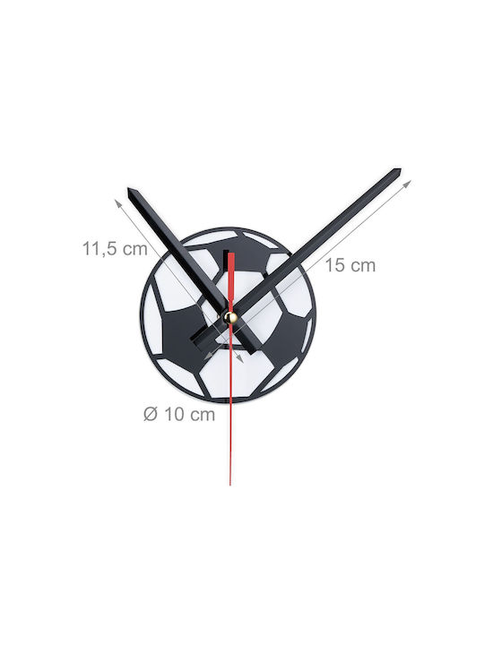 Decorative Wall Clock Diy Football 50 100 Cm 3d Effect Black White