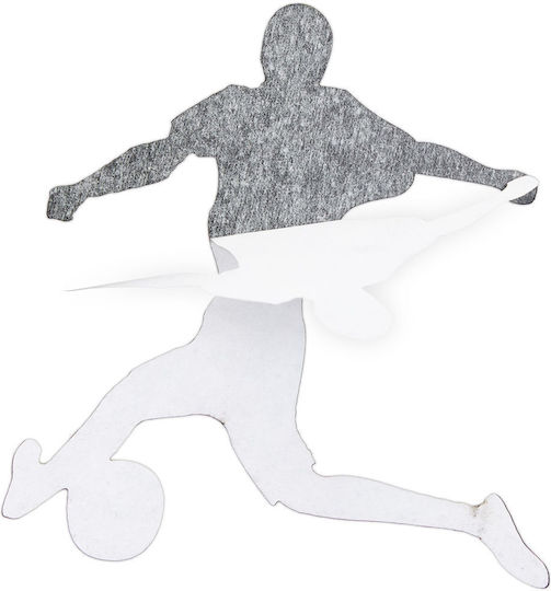 Decorative Wall Clock Diy Football 50 100 Cm 3d Effect Black White