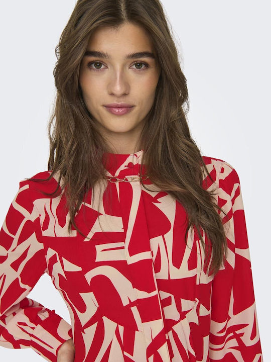 Life Maxi Σεμιζιέ Φόρεμα Flame Scar Red