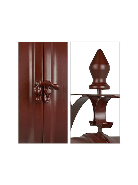 Vintage Wall Clock Double-sided 34 x 35 x 10 cm Brown