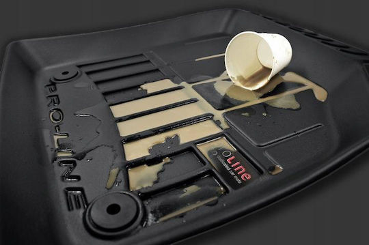 Frogum Set of Front and Rear Mats 4pcs Tray Type for Ford Puma 2019 Black