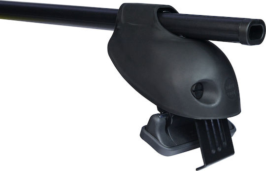 Cam Metallic Car Roof Bars 112cm for Seat Cordoba / Ibiza 4D Set with Roof Rack Legs Black