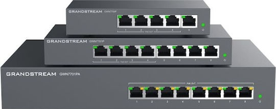 Grandstream GWN7701P Unmanaged L2 PoE+ Switch με 8 Θύρες Gigabit (1Gbps) Ethernet