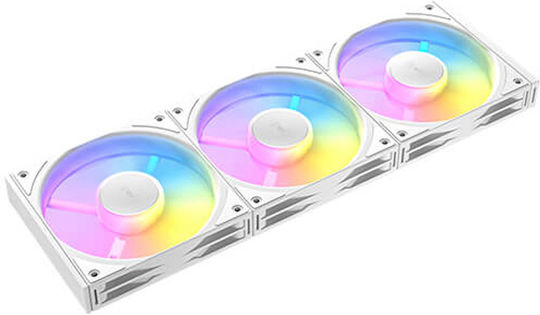 Antec Ventilator Pentru Carcasă C120R Lamă Inversată (1800rpm / 43.2cfm) cu Iluminare ARGB și Conexiune 3-Pin / 4-Pin PWM 3 Bucăți Albe