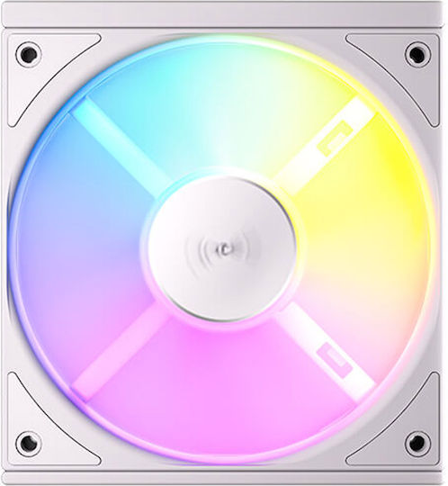 Antec Ventilator Pentru Carcasă C120R Lamă Inversată (1800rpm / 43.2cfm) cu Iluminare ARGB și Conexiune 3-Pin / 4-Pin PWM 3 Bucăți Albe