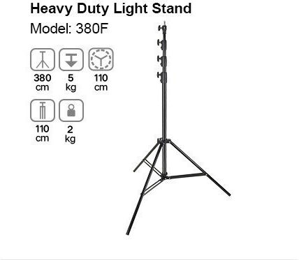 Godox 380F Lighting Tripod for Studio Heavy Duty Light Stand