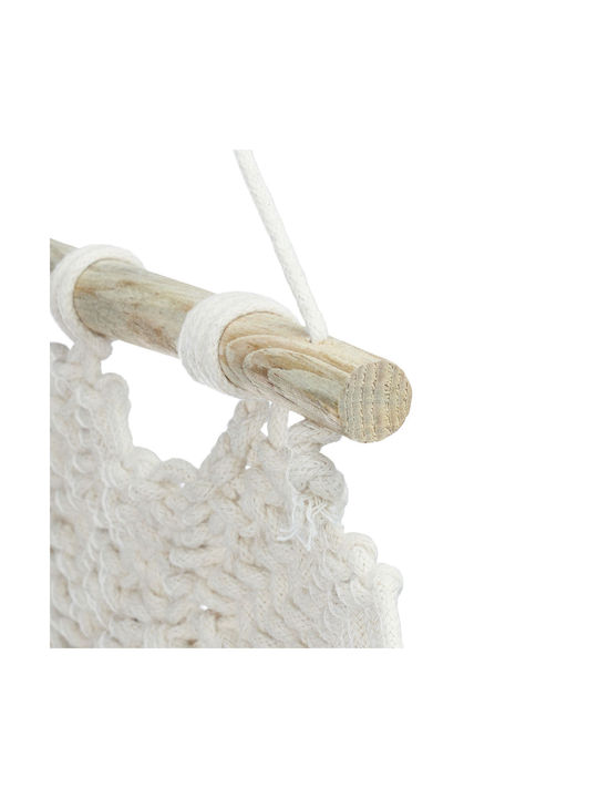 Decorațiune de perete macrame crem Dimensiuni 65 X 60,5 X 1,5 cm Relaxdays