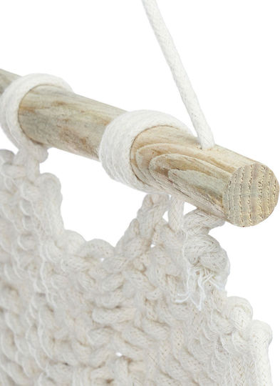 Decorațiune de perete macrame crem Dimensiuni 65 X 60,5 X 1,5 cm Relaxdays