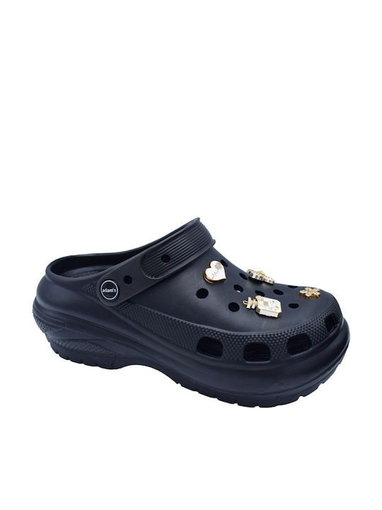 Adam's Shoes Γυναικεία Σαμπό Μαύρα