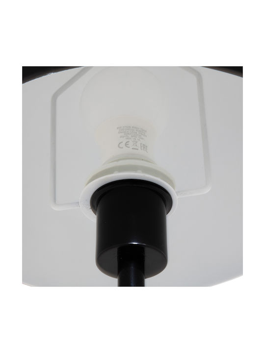 Floor Lamp Height 140cm with Lamp Bulb Base E27 Black