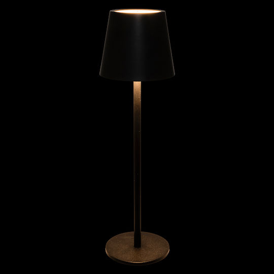 Metal Table Lamp LED with Black Shade and Base