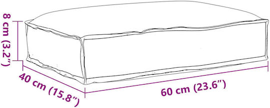 vidaXL Възглавница за пейка палета сив 40x60 см