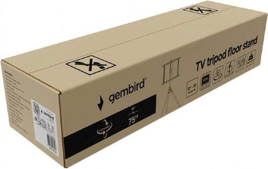 Gembird TVS-75ST-01 Βάση Τηλεόρασης Δαπέδου έως 75"