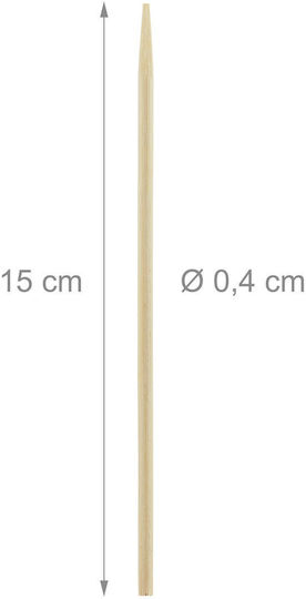 Set 1000 Bamboo Sticks Cake Pastries 15 Cm Natural Color