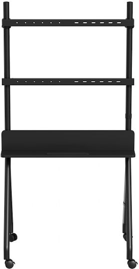 Gembird TVS-86F-02 Стойка за телевизор Подов до 86" Черен
