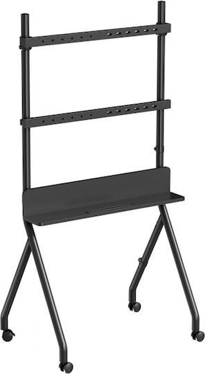 Gembird TVS-86F-02 Стойка за телевизор Подов до 86" Черен