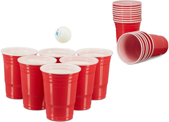 Relaxdays Einwegbecher Kunststoff Rot 480ml
