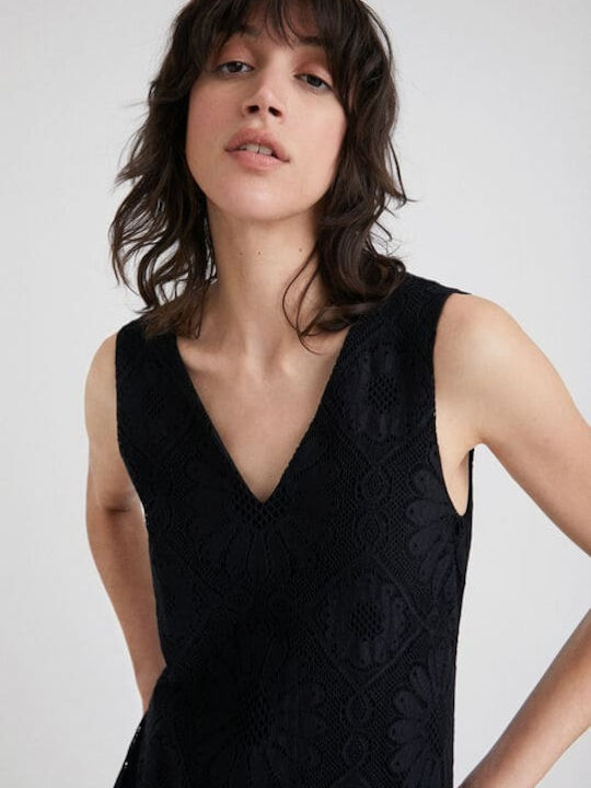 Hamburgo Sommer Mini Abendkleid Schwarz