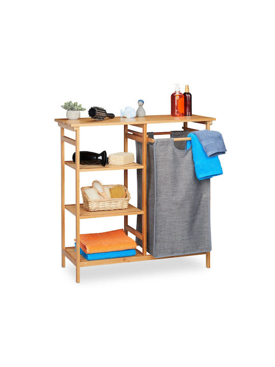 Relaxdays Καλάθι Απλύτων Bamboo 50lt Μπεζ