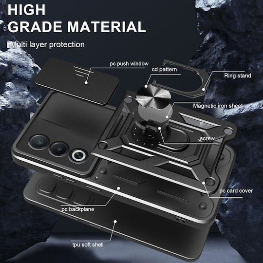Sliding Camera Back Cover Plastic Red (Oppo A80 5G)