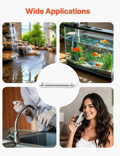 Ултравиолетов воден филтър Vevor 220v 25w 6gpm Sjhxtuv25w6gbe9k5v2