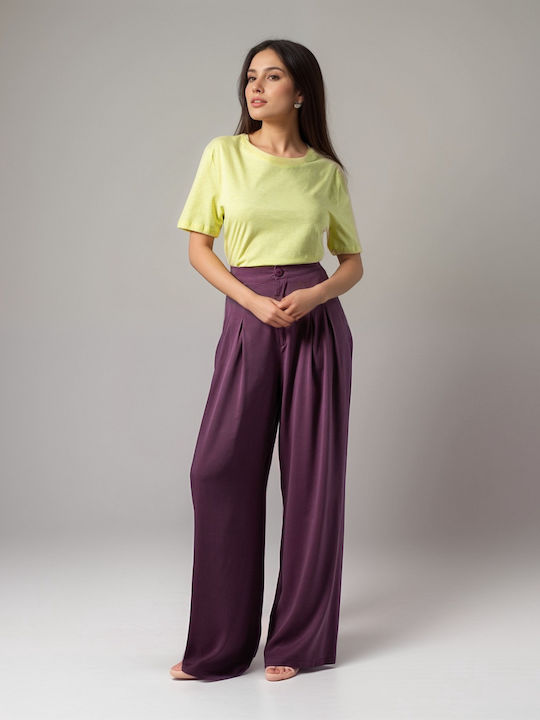 Women's Blouse Cotton Short Sleeve Yellow